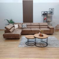 Narożnik L ROGÓWKA do salonu FUNKCJA SPANIA ASTON LONG BIS jasny brąz