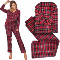 FORMAX ciepła FLANELOWA piżama damska ROZPINANA premium