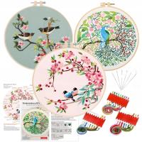 Набор для вышивки крестиком DIY вышивка крестиком птицы готовые узоры 3 шт.