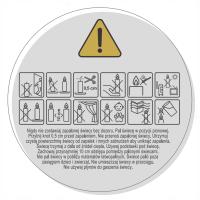 Предупреждающие наклейки для свечей пиктограммы 20 шт.