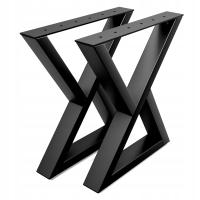 Ножки для журнального столика 43x40 см / черный / профиль 6x3 см | ZDEBU