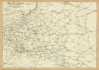 Stara Mapa sieci kolejowych na ziemiach polskich 1918r. 120x90cm