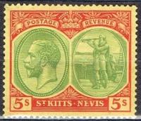 Kol.bryt. St.KITTS NEVIS 1921, SG 47c, 55 GBP