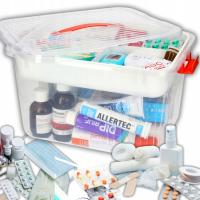 ORGANIZER POJEMNIK LEKI KASETKA APTECZKA TRANSPARENTNA ZAMYKANA AP8