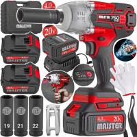 Ударный гайковерт 3/4 дюйма плюс снижение 1/2 аккумуляторная батарея 2X 4AH