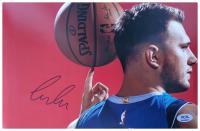 Лука Дончич большая фотография с автографом Даллас НБА сертификат подлинности