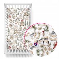 Prześcieradło do łóżeczka 140x70 niemowlęce bawełna 100% Boho Święta