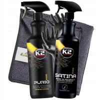 K2 PURIO SATINA Pro DRESSING для чистки салона кабины микрофибра 2X1L