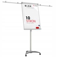 Flipchart magnetyczny mobilny z ramionami 100x70 PREMIUM + blok akcesoria