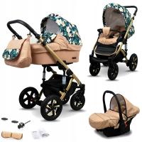 Wózek dziecięcy 3w1 BabyLux Sky Lark spacerówka gondola fotelik samochodowy