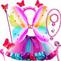 Наряд бабочка бабочка наряды фея крылья костюм юбка повязка 7в1