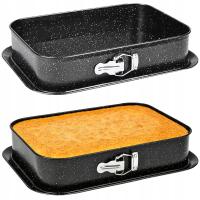 Форма для выпечки торта прямоугольная 35 см противень с антипригарным покрытием