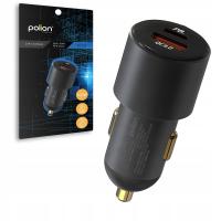 Мощное автомобильное зарядное устройство POLION USB-A USB-C 100W QC3. 0 PD 3A