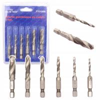 СВЕРЛА, ПЛАШКИ HSS M3 - M10 МЕТЧИКИ 6 ШТ