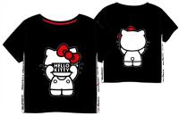 KOSZULKA T-SHIRT HELLO KITTY kotek CZARNA BAWEŁNA R060E
