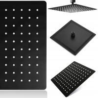 Czarna deszczownica prysznicowa 25x25 cm slim kwadratowa 121 dysz 1/2