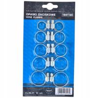 OPASKI ZACISKOWE BLISTER 10 SZT STALOWA OCYNKOWANA