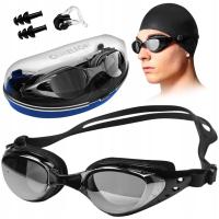 Okulary do pływania MIRROR na basen okularki UV Anti-Fog pływackie ZATYCZKI