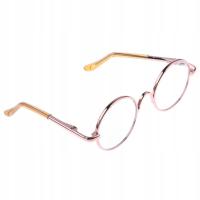 Śliczne 12-calowe okulary dla lalek z ramką przezroczyste okulary dla Blythe Dolls Decor Gold