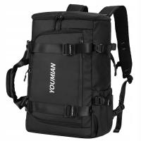 Plecak narciarski wodoodporny torba na buty narciarskie do jazdy na nartach w górach zima czarny