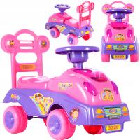 JEŹDZIK CHODZIK PCHACZ dla DZIEWCZYNKI 17 MELODII SCHOWEK MOTYLEK