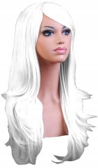 Косплей парик 70 см волосы длинные прямые белые аниме манга для маскировки