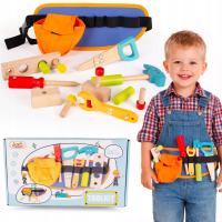 ZESTAW NARZĘDZI DREWNIANE PAS MAJSTERKOWICZ MONTESSORI MAŁA MOTORYKA