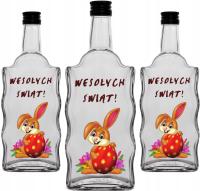 5X BUTELKI NA LIKIER WIELKANOCNY 500ML WESOŁYCH