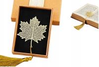 ZAKŁADKA DO KSIĄŻKI LIŚĆ KLONU DLA CZYTELNIKÓW W PUDEŁKU NA PREZENT