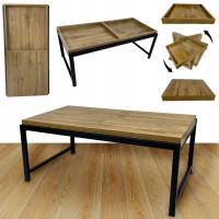 Скамейка журнальный столик для гостиной промышленный JAPANDI SCANDI лофт 100 см SK120 дуб