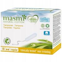 Masmi Regular tampony organiczne bez aplikatora 100% bawełny 18 szt