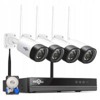 ZESTAW DO MONITORINGU HISEEU 4 KAMERY WIFI KAMERA DVR 5MPX 2K POE