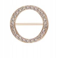 Blask elegancji - uniwersalna złota okrągła klamra