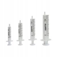 Strzykawki 2 częściowe 5 ml DuoNex Zarys 100 szt zielony tłok