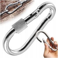 Стальной карабин с замком для качелей, карабин для скалолазания 100 мм