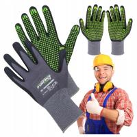 Защитные рабочие перчатки нитриловые перчатки NITRILE FLEX DOTS R. 9 L