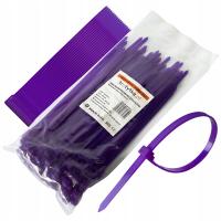 Opaski kablowe Trytytki Obejmy Fioletowe Mocne 4,8 x 200 mm Zestaw 100 szt