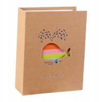 Album fotograficzny, Album fotograficzny z papierową okładką, duża pojemność, wzór 6 ryb