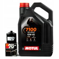 Olej silnikowy MOTUL 7100 10W40 4T 4l MA2 + gratis filtr K&N KN138