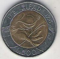 Italia 500 lira 1998 okol.