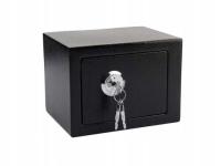SEJF NA KLUCZ CZARNY METALOWY STALOWY KASETKA CZARNA Z KOŁKAMI