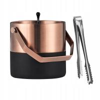 Wiaderko na lód z pokrywką Utrzymuje napoje zimne Napój wielofunkcyjny różowe złoto