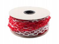 ŁAŃCUCH Plastikowy 25m BLOKUJĄCY 6mm OSTRZEGAWCZY