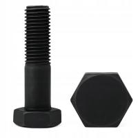 M12X80 KL.10.9 закаленный винт DIN 931 10шт. ЧЕРНАЯ 6-УГЛОВАЯ ГОЛОВКА