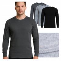 3x PODKOSZULEK MĘSKI OCIEPLANY Zestaw na zimę KOSZULKA prążkowany