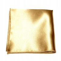 Poszetka złota do marynarki jednokolorowa chusteczka