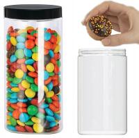 1x Słoik Plastikowy PET Pojemniki 1,5l Makaron Żywność Pojemnik 1500ml