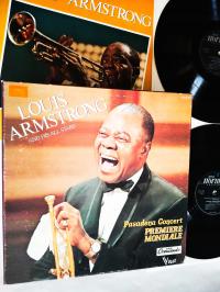 LOUIS ARMSTRONG AND HIS ALL STARS = PASADENA CONCERT 2LPs   KSIĄŻKA