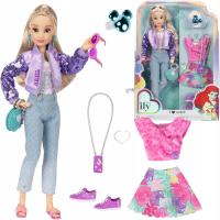 DISNEY ILY 4EVER ARIELKA MODNA LALKA Z MOTYWEM MAŁA SYRENKA+AKCESORIA 30 CM