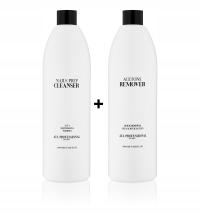 ATA PROFESSIONAL Cleaner Odtłuszczacz 2w1 + Aceton do Paznokci 2 x 1000ml